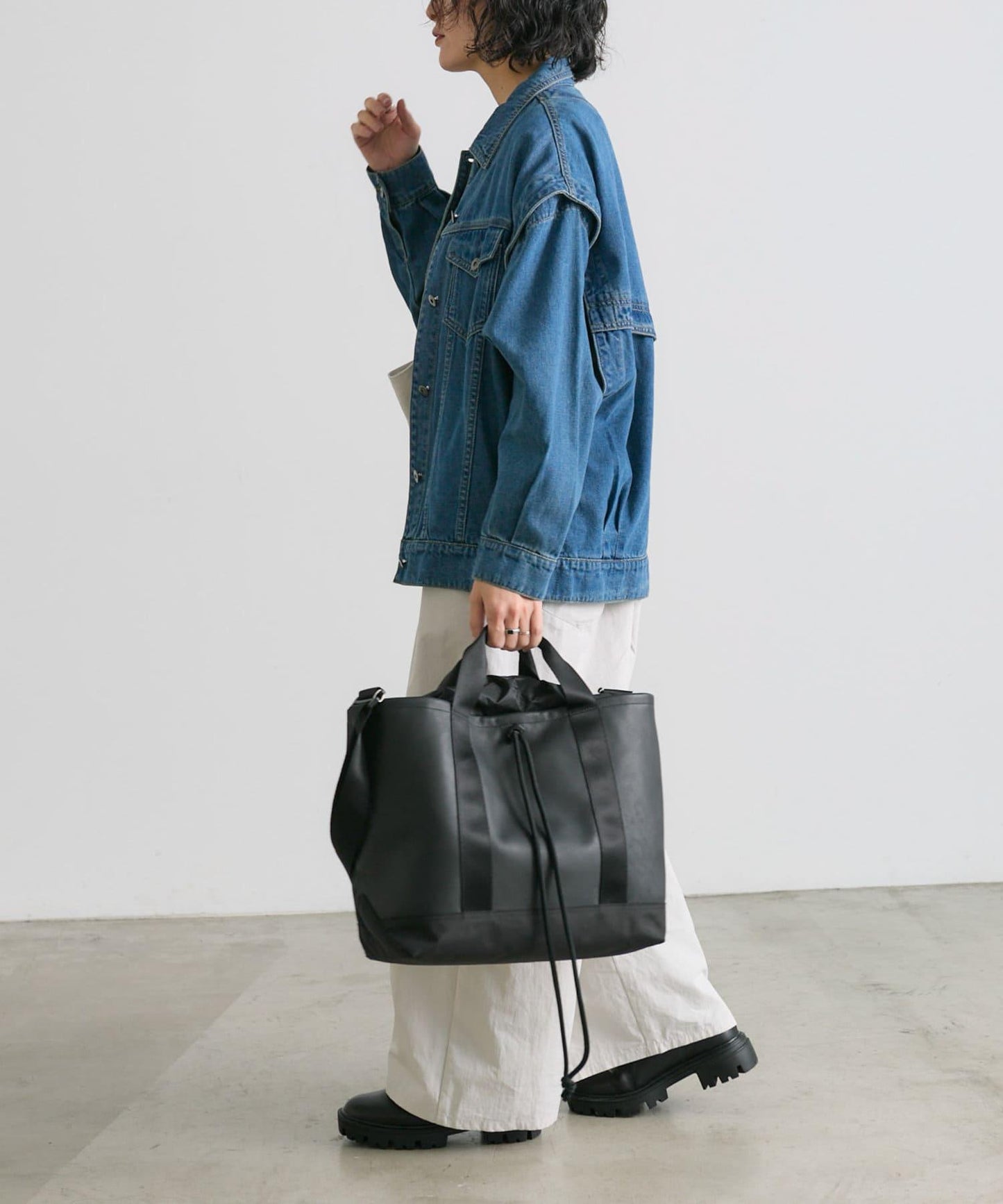 《防水/A4尺寸適用/男女通用》【麻布戶外×耳朵】大號手提包