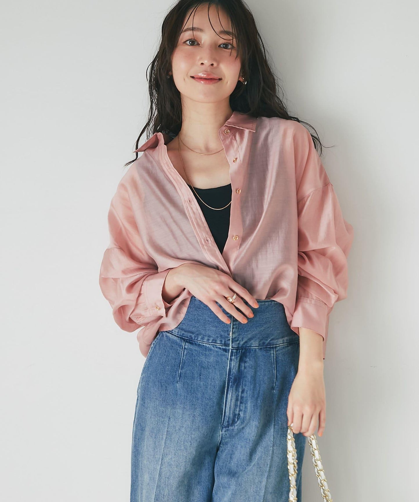 【名品・新色登場!】透視短款襯衫