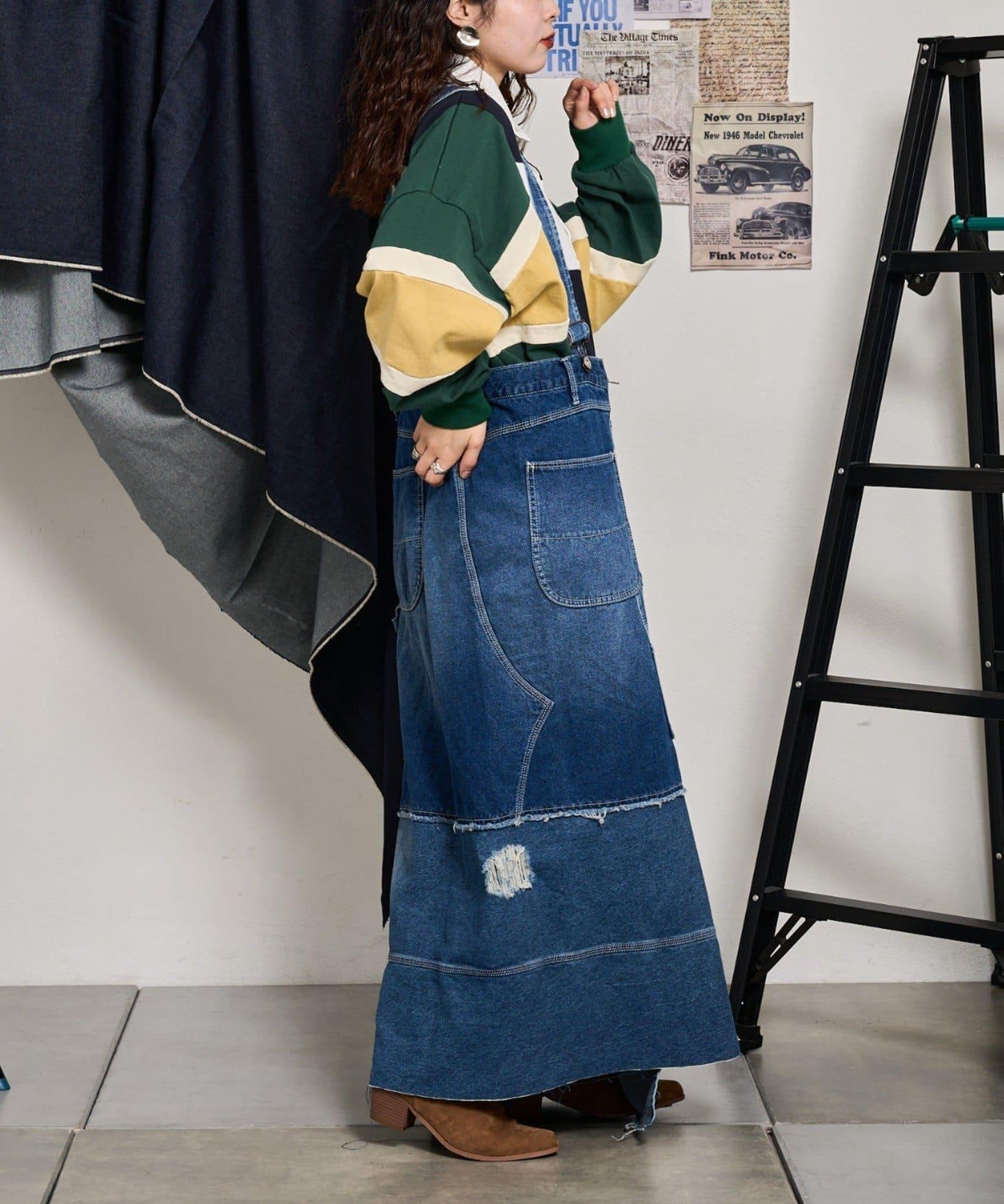 【etsita】改良版牛仔連衣裙