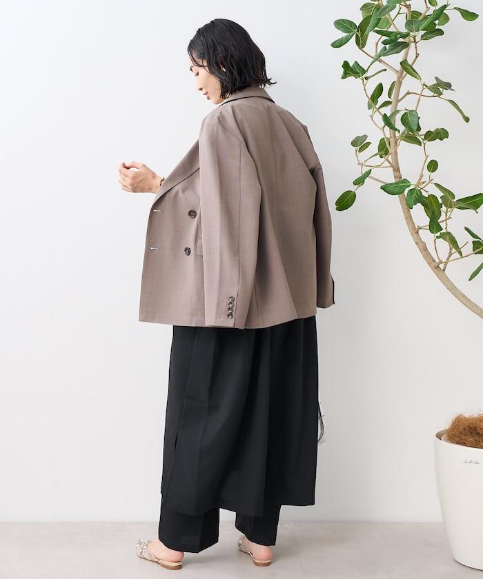 接觸冷感/UV 亞麻觸感 領結連衣裙/ 亞麻觸感 V領連衣裙