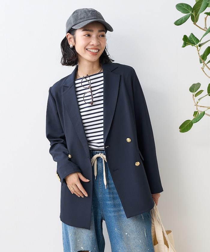亞麻觸感西裝外套