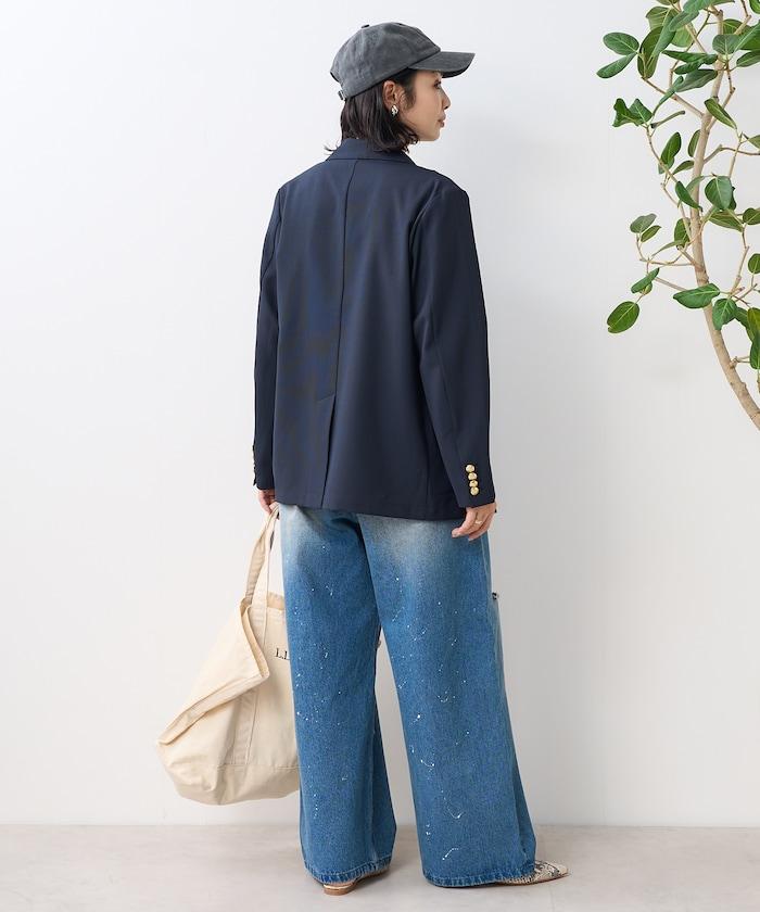 亞麻觸感西裝外套