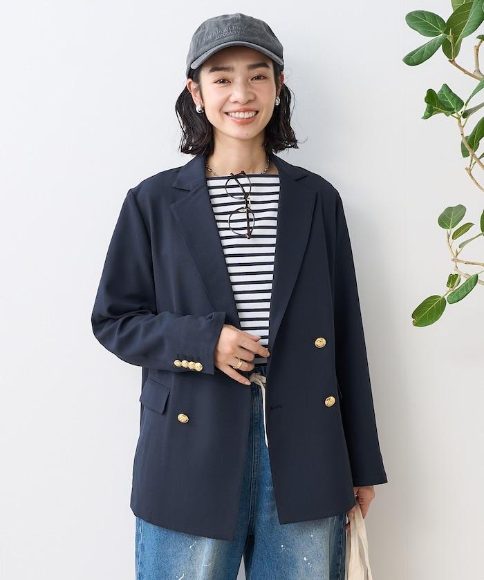 亞麻觸感西裝外套