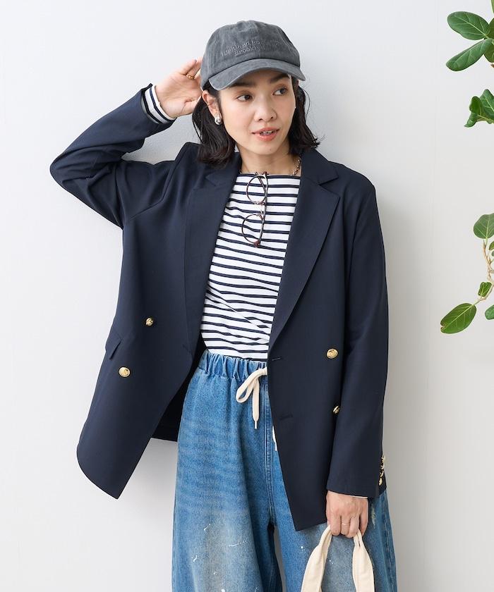 亞麻觸感西裝外套
