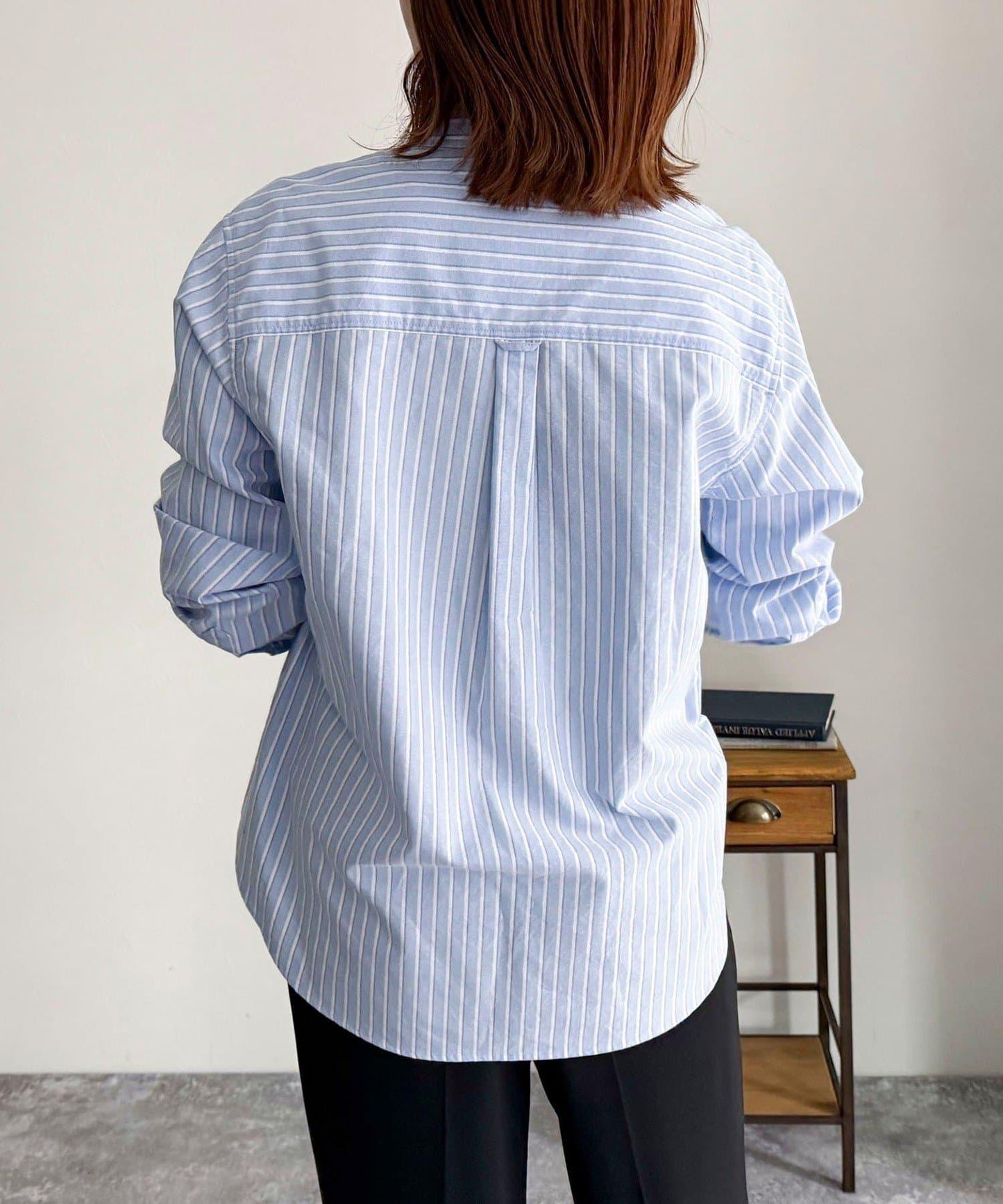 FR刺繡牛津緊身襯衫