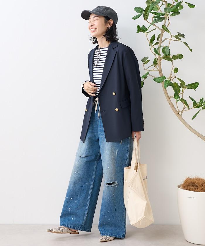 亞麻觸感西裝外套
