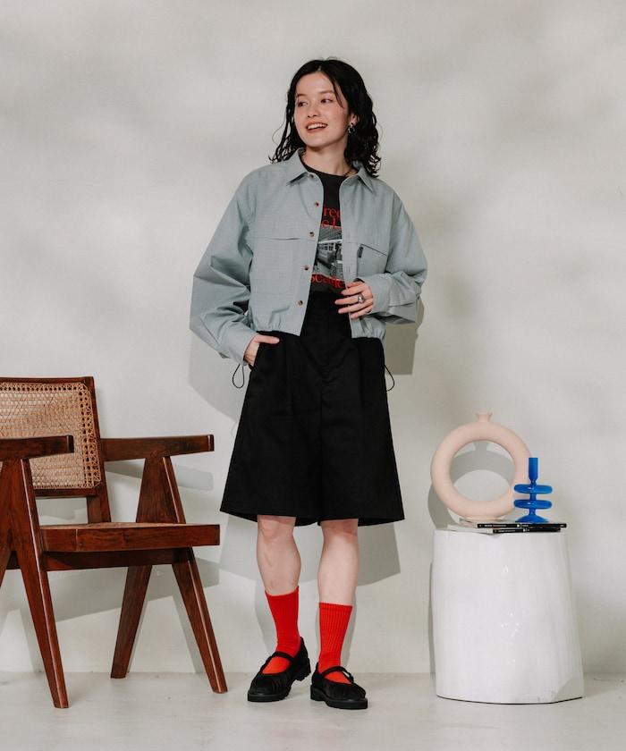 聯名 繫帶褶襉半褲