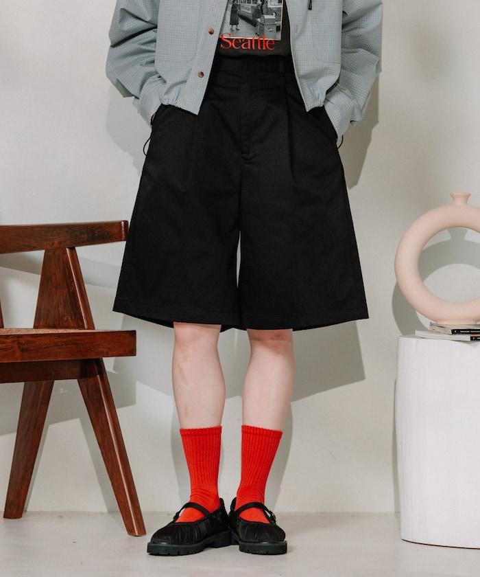 聯名 繫帶褶襉半褲