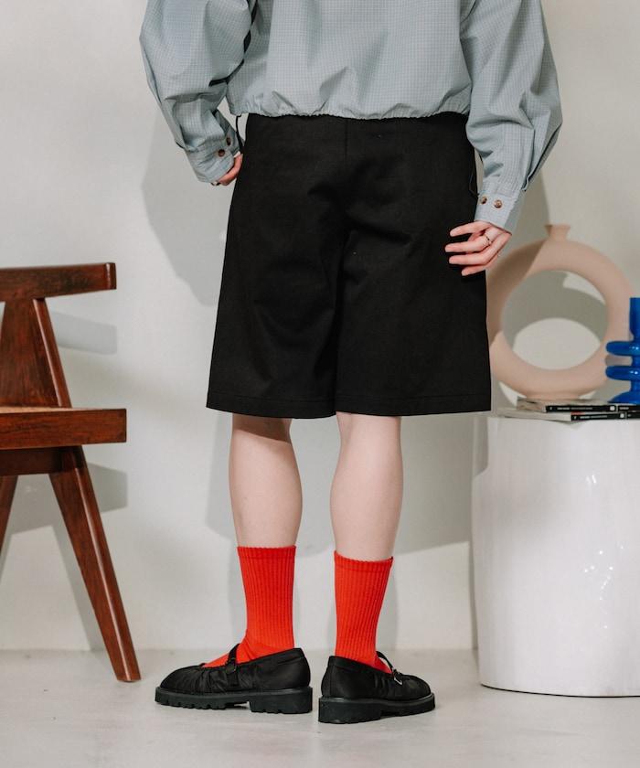 聯名 繫帶褶襉半褲