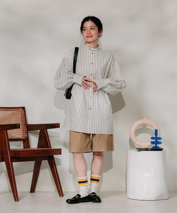 聯名 繫帶褶襉半褲