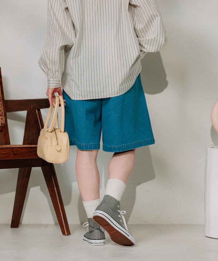 聯名 繫帶褶襉半褲