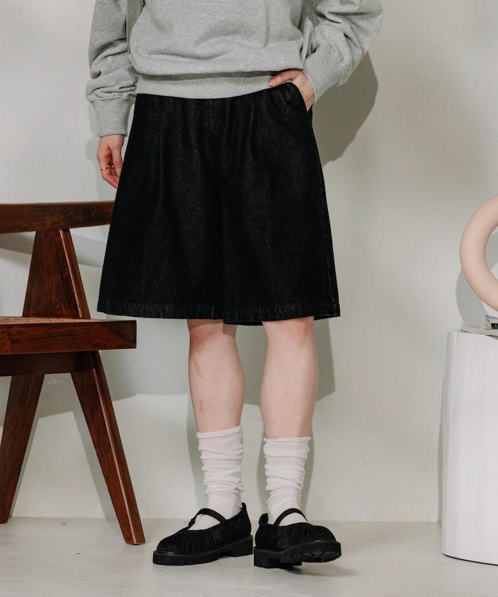 聯名 繫帶褶襉半褲