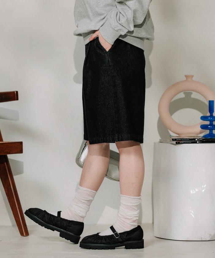 聯名 繫帶褶襉半褲