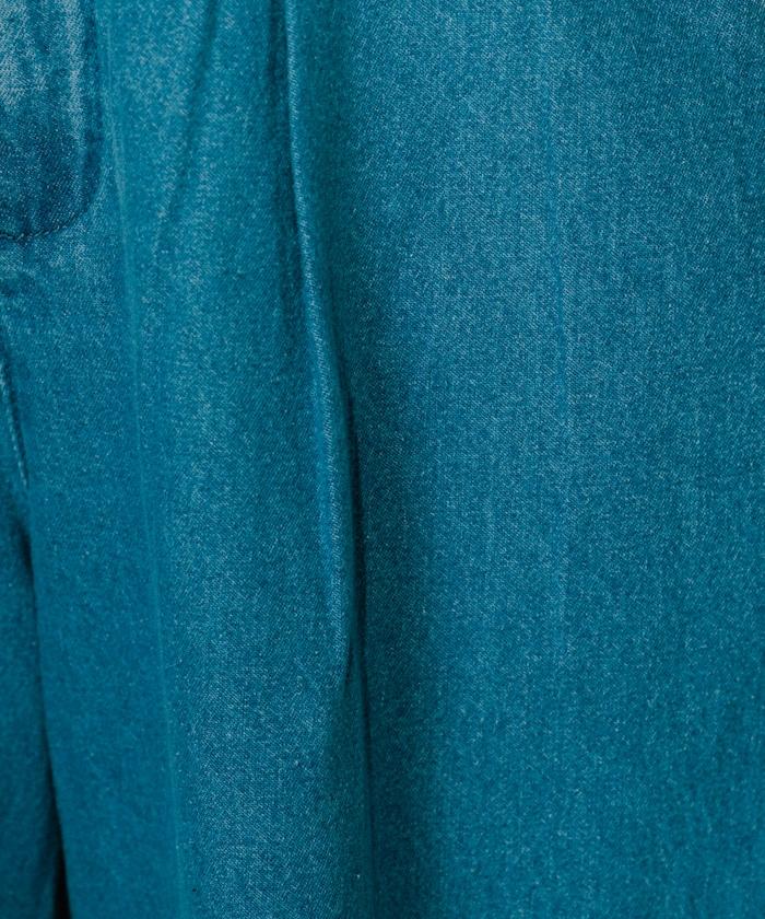 聯名 繫帶鬆緊褶襉褲