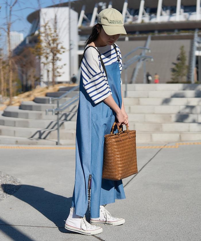 編織嵌入式竹柄手提包