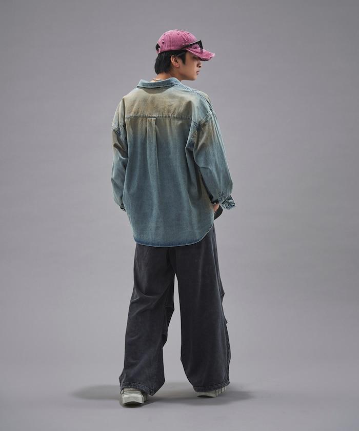 硫化染寬鬆運動褲