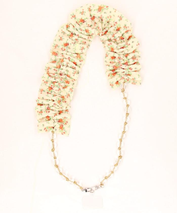 印花荷葉邊手機掛繩