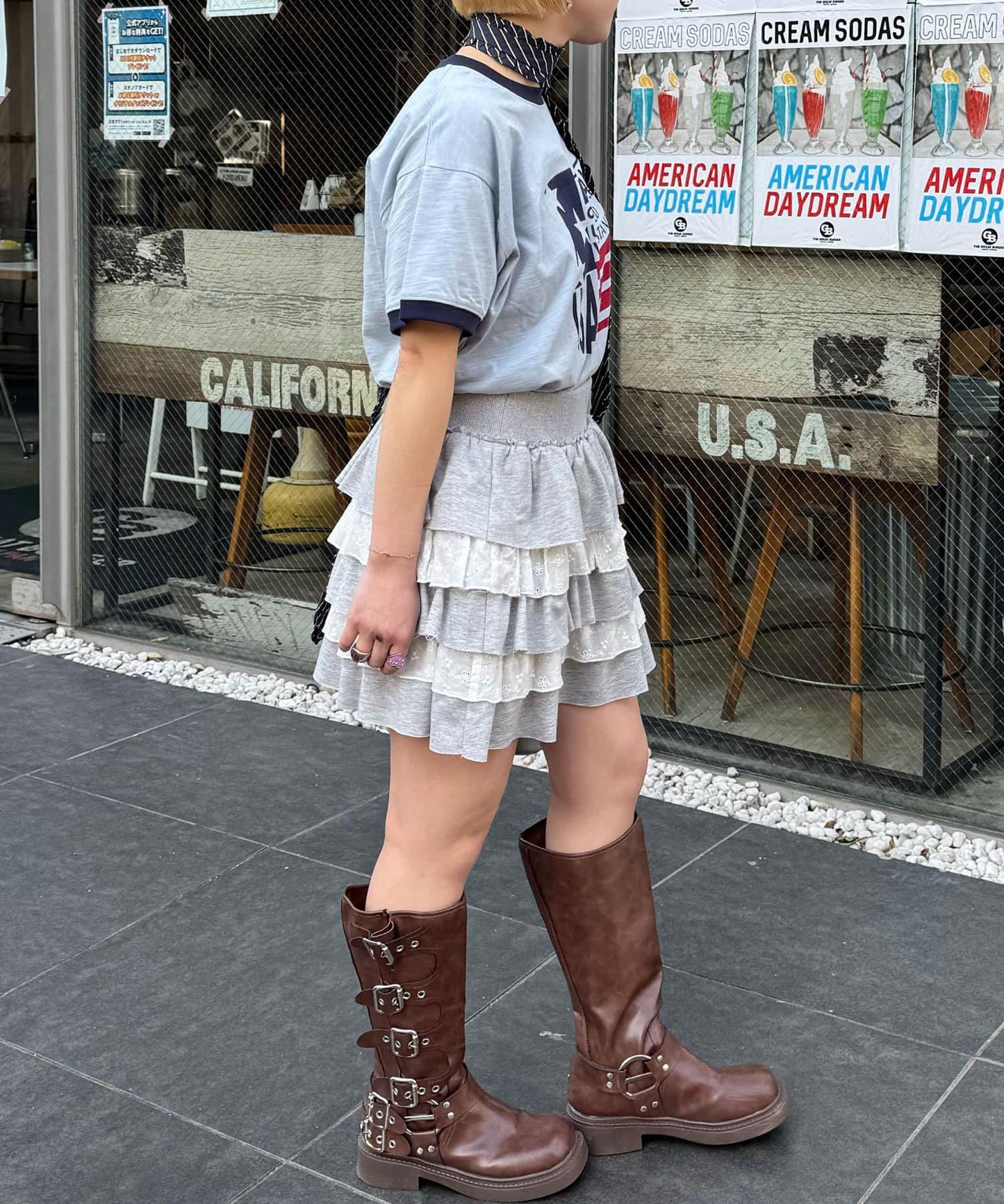 印花圓領標誌T恤