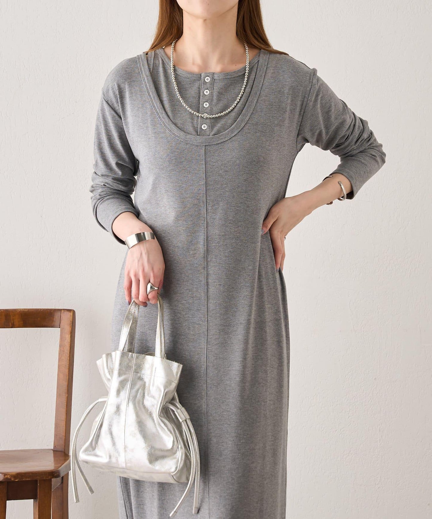 《套裝單品》分層剪裁T恤連衣裙