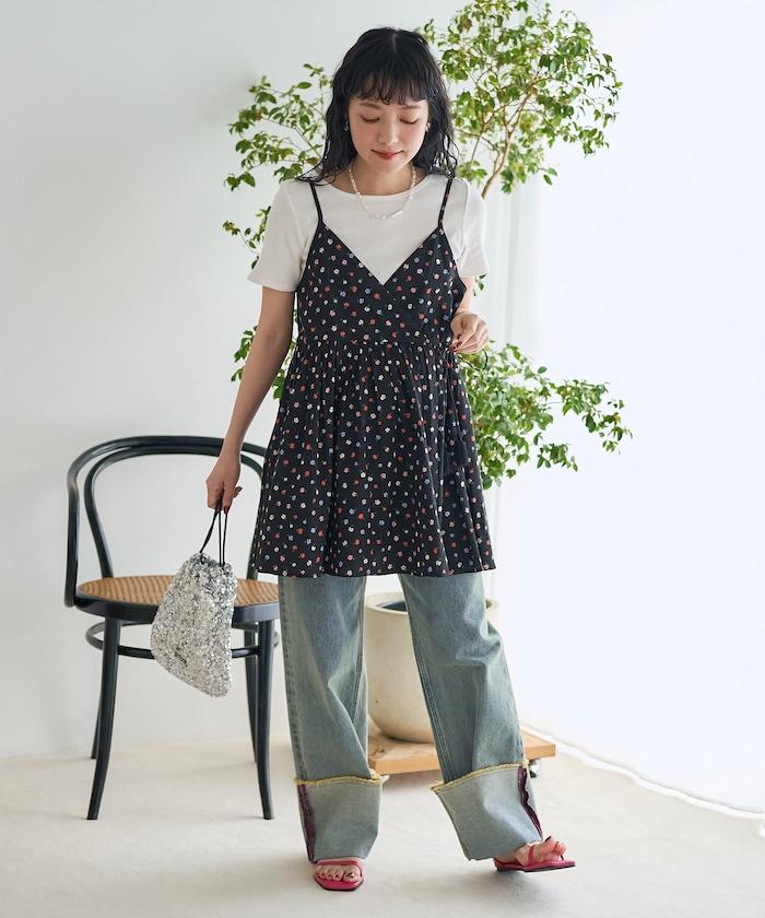 印度卡什米爾吊帶長款束腰襯衫