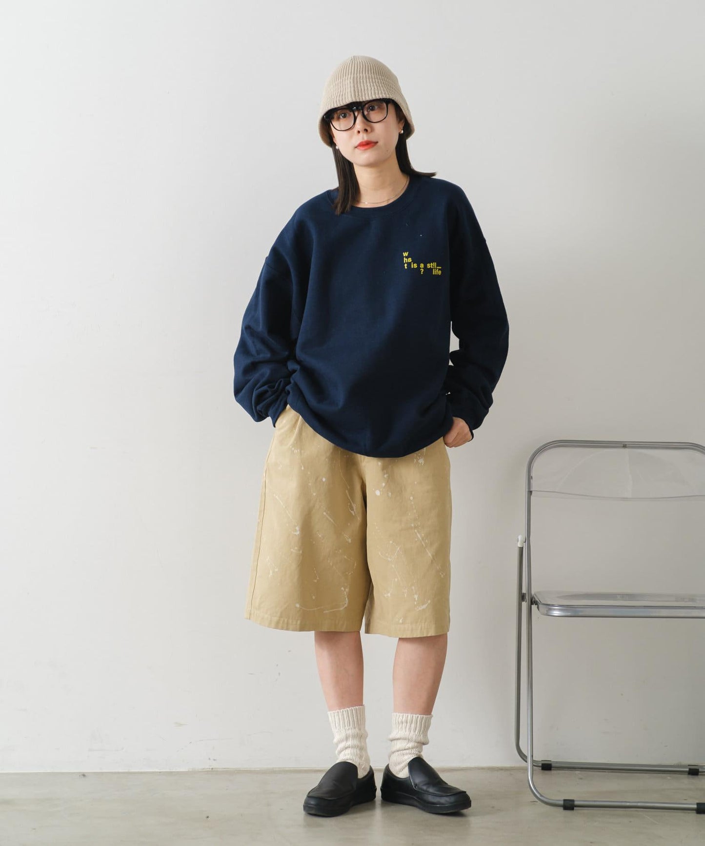 【WHIMSIC/2尺碼展開】手繪棉帆布短褲