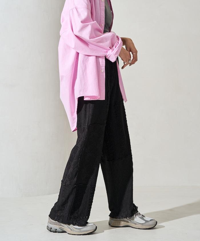 蕾絲 拼接 長褲