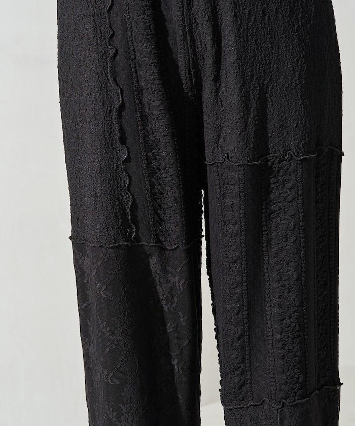 蕾絲 拼接 長褲