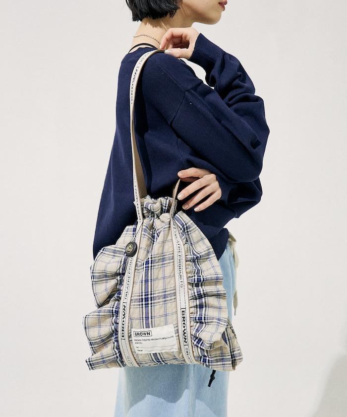 聯名重 格紋荷葉邊鞋包