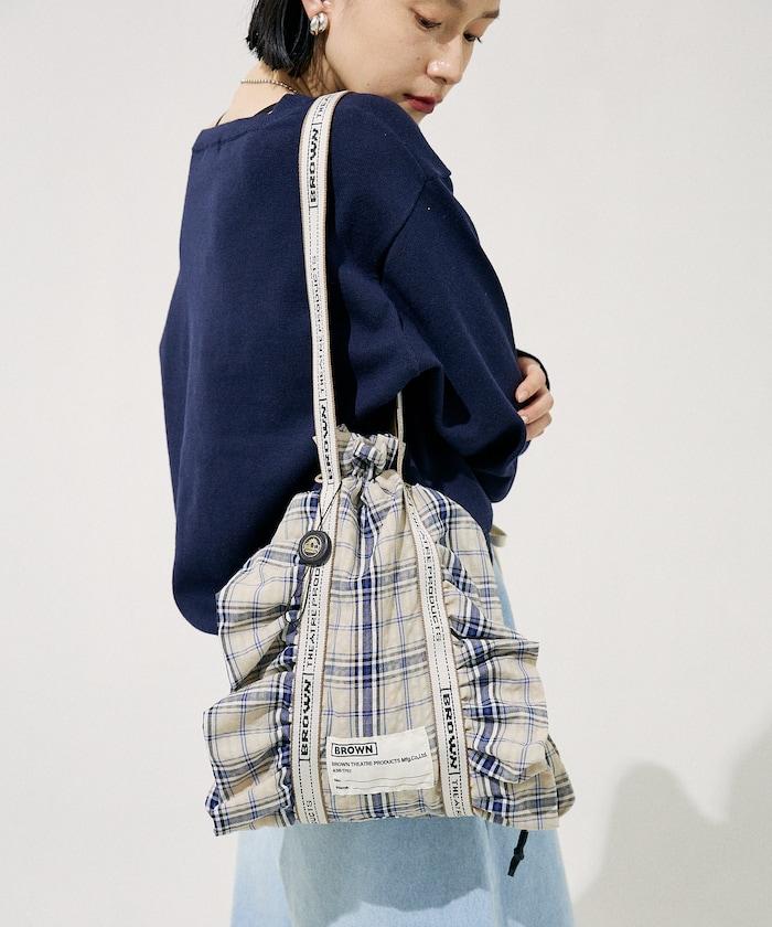 聯名重 格紋荷葉邊鞋包