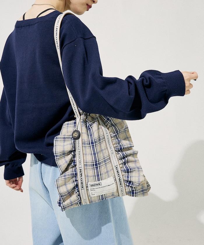 聯名重 格紋荷葉邊鞋包