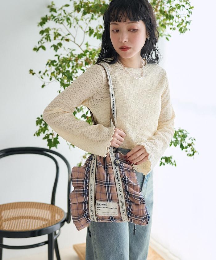 聯名重 格紋荷葉邊鞋包