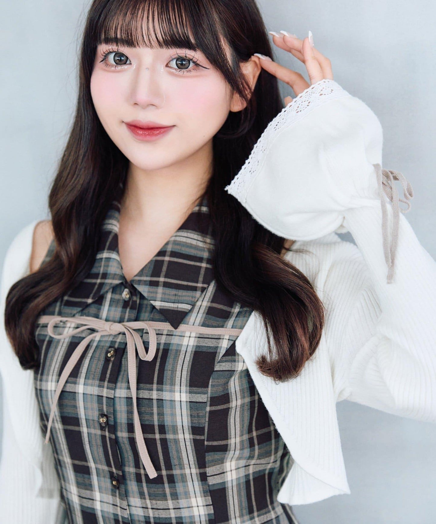 【大受好評,因此再次】YUI企劃 無袖襯衫迷你連衣裙