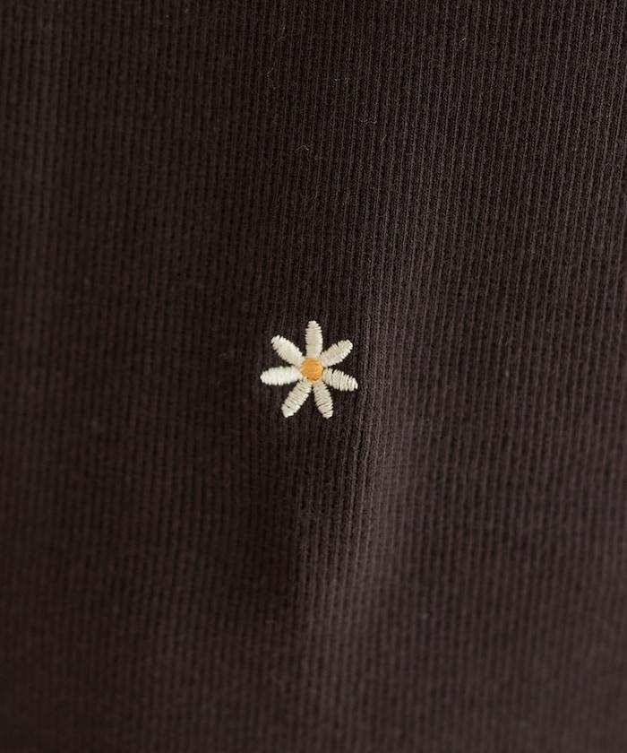 迷你雛菊刺繡長袖T恤