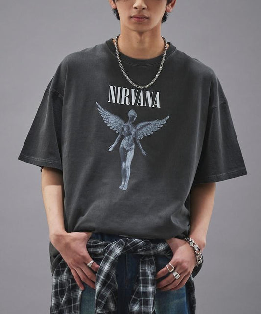 NIRVANA IN UTERO 色素T恤