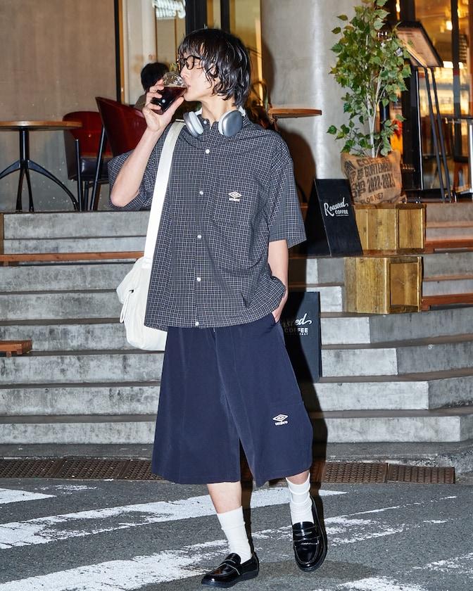 聯名 UMBRO 刺繡格子襯衫