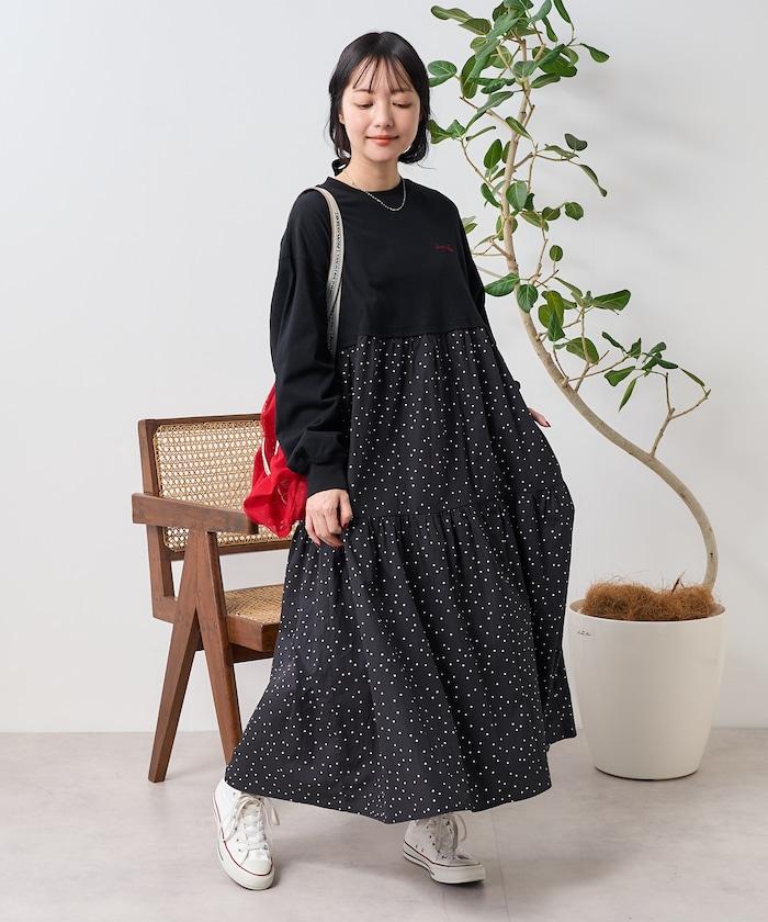 圓點連衣裙