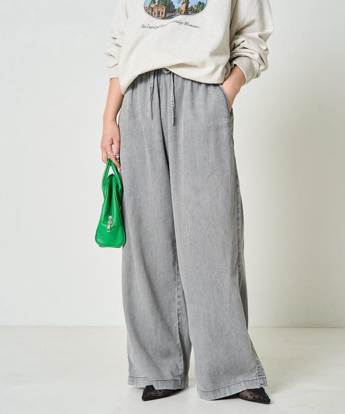 人造纖維丹寧休閒褲