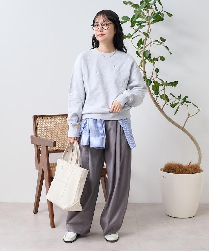 雛菊刺繡衛衣
