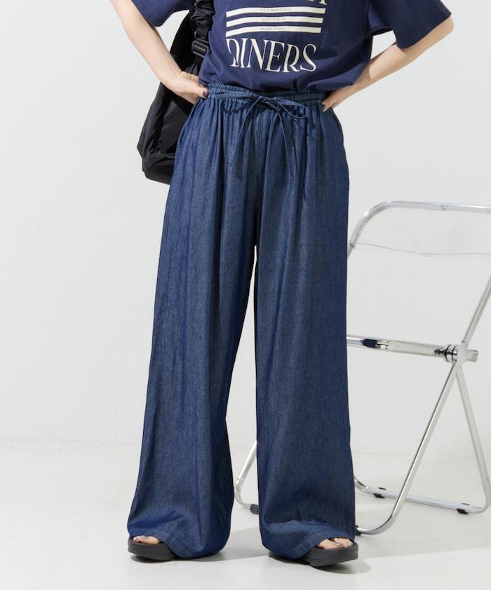 人造纖維丹寧休閒褲