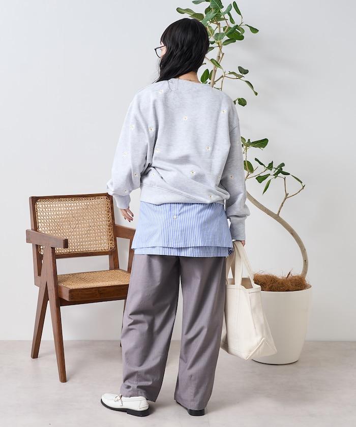 雛菊刺繡衛衣