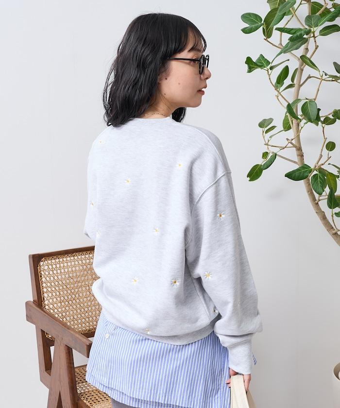 雛菊刺繡衛衣