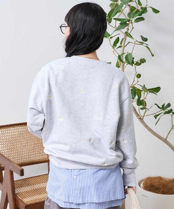 雛菊刺繡衛衣