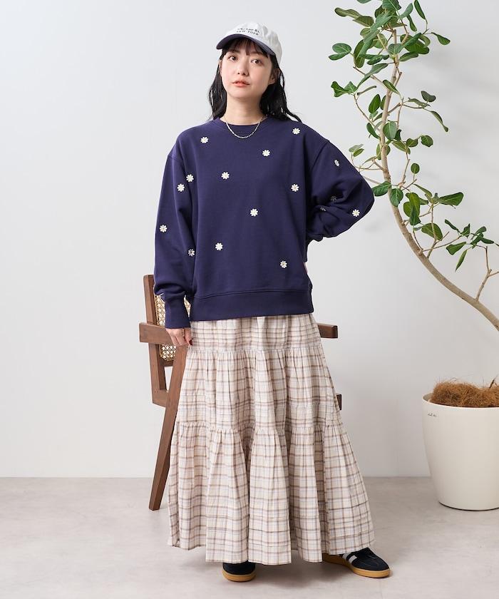 雛菊刺繡衛衣