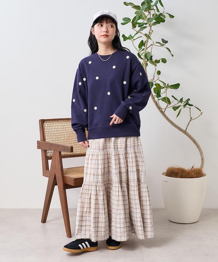 雛菊刺繡衛衣