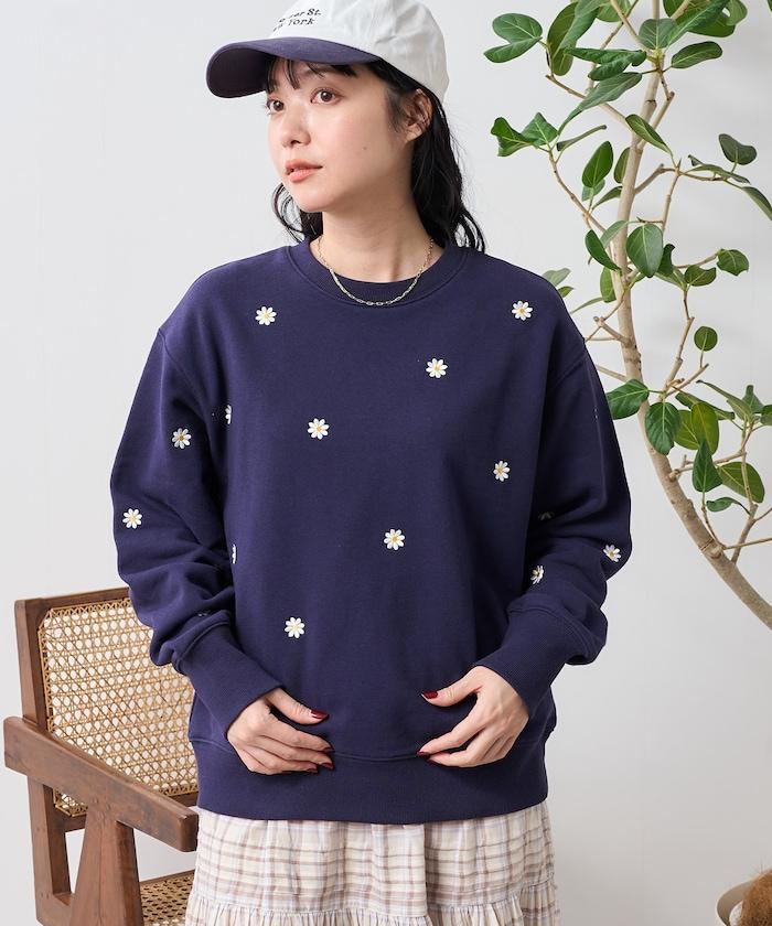 雛菊刺繡衛衣