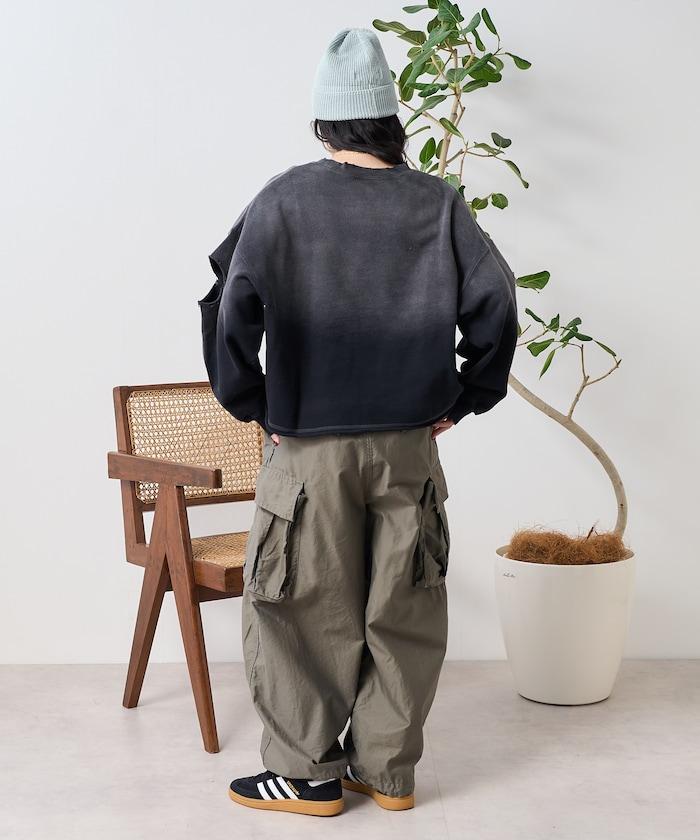 粉末漂白 剪裁開衩衛衣