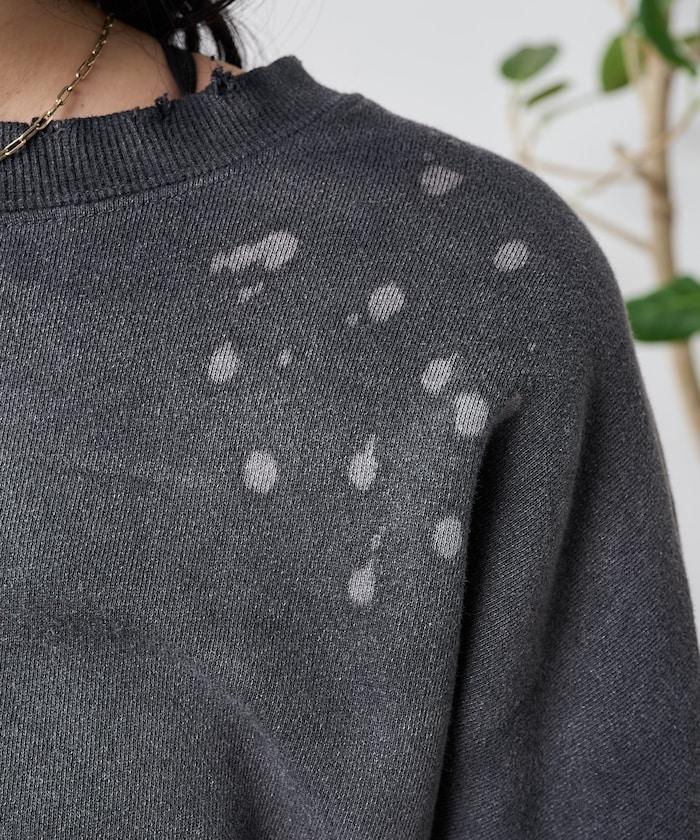 粉末漂白 剪裁開衩衛衣