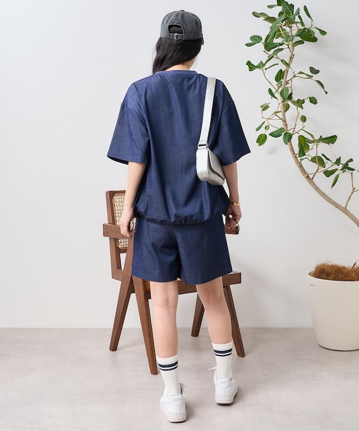 短褲套裝 牛仔風