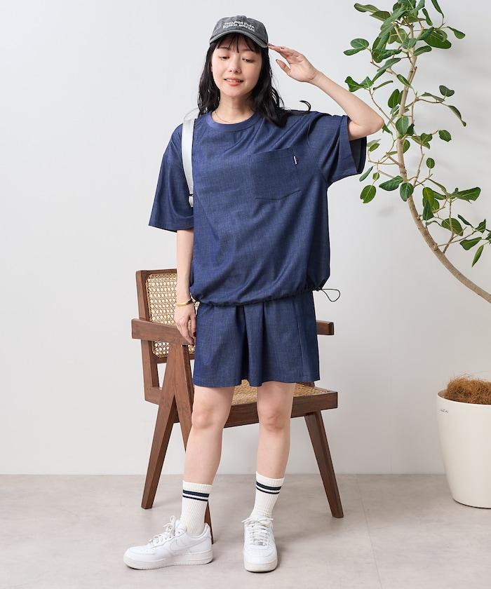 短褲套裝 牛仔風