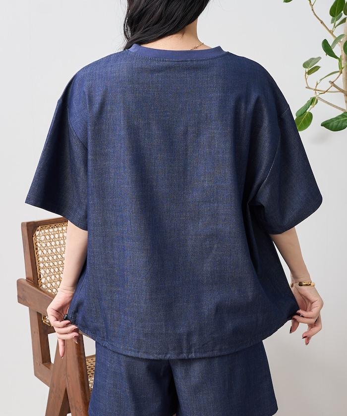 短褲套裝 牛仔風
